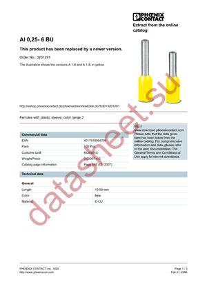 3201291 datasheet  